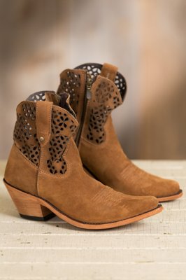 Women's Liberty Black Suede Ankle Boots, GAMUZA AMBRA