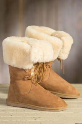 Women's Overland Freya Shearling Sheepskin Boots, CHESTNUT