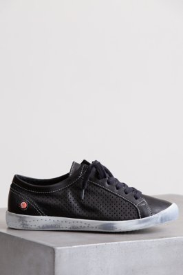 Women's Softinos Ica Leather Shoes, BLACK