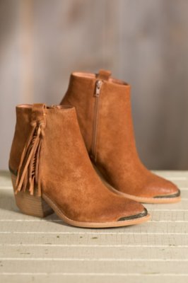Women's Overland Estelle Suede Boots, TAN
