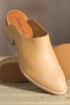 Women's Overland Rayna Leather Slide Shoes, TAN