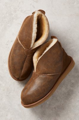 Men's Overland Gunner Australian Merino Sheepskin Slippers, CHESTNUT NAPA TIP