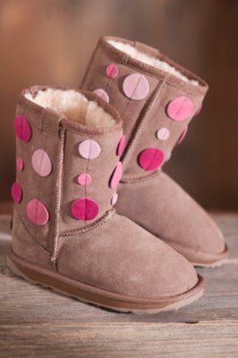 Kids' EMU Dama Sheepskin Boots, MUSHROOM, Size 11