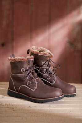 Men's EMU Brunswick Shearling-Lined Leather Boots 