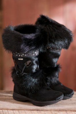Women's Tecnica Skandia II Cowhide Boots with Goat Fur Trim