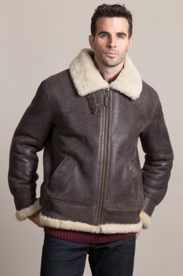 Men's Sheepskin B-3 Bomber Jacket