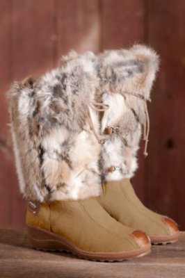 Women's Nitro Leather and Rabbit Fur Boots 