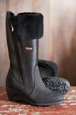 Women's Blaire Waterproof Leather Boots with Shearling Lining