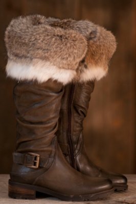 Women's Pelliccia in Italy Shearling Boot with Rabbit Cuff