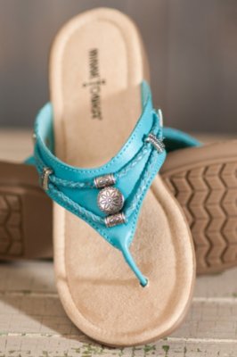 Women's Minnetonka Silverthorne Leather Thongs