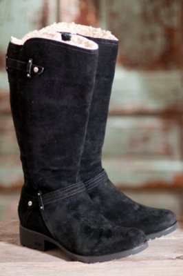 Women's Jillian Suede UGG Riding Boots, BLACK, Size 10 B(M) US