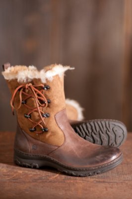 Women's Born Masa Leather Boots with Shearling Lining