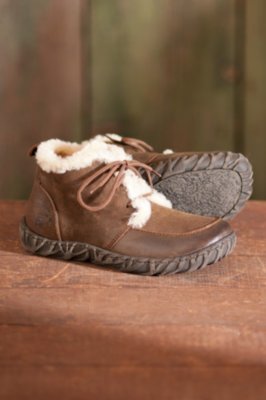 Men's Born Niko Leather Boots with Shearling Lining