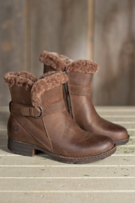Women's Born Kaia Shearling-Lined Leather Boots, SUMMER BROWN