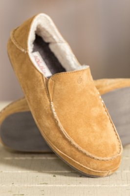 Women's OluKai Nohea Sheepskin Slippers, TOBACCO/TOBACCO