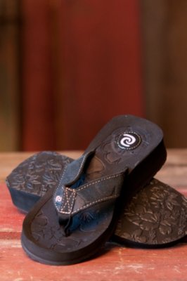 Women's Rafters Tsunami Leather Wedge Flip Flop Sandals