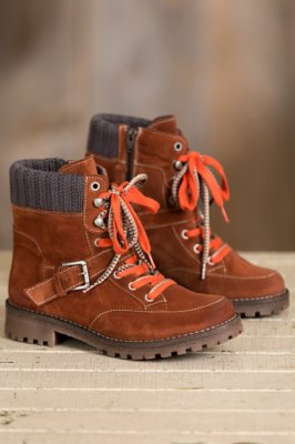 Bos & Co Colony Waterproof Suede Boots, RUST/GREY