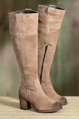 Women's Bos & Co Horton Tall Waterproof Suede Boots, TAUPE