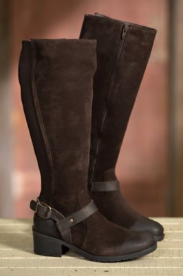Women's Bos & Co Blossom Waterproof Suede Boots, EXPRESSO/DARK BROWN