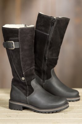 Women's Bos & Co Hailey Tall Waterproof Suede Boots, BLACK/BLACK