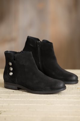 Bos & Co Sheridan Waterproof Suede Ankle Boots, BLACK