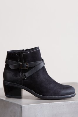 Bos & Co Greenville Waterproof Suede Ankle Boots, BLACK/BLACK