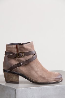 Bos & Co Greenville Waterproof Suede Ankle Boots, TAUPE/NOUGAT