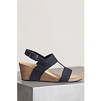 Women's Bos & Co Lust Italian Leather T-Strap Wedge Sandals