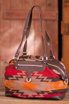 Women’s Teton Woven Leather Tote Bag 