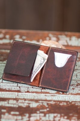 Oil-Tanned Bison Leather Wallet