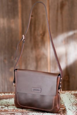 Women's Slim Leather Messenger Bag