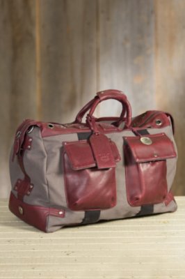 Traveler Canvas and Leather Duffel Bag