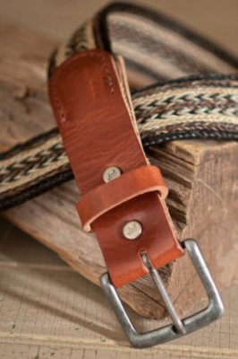 Horse Hair and Leather Belt