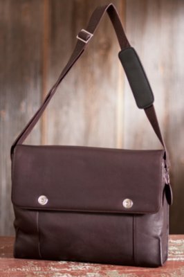 Leather Computer Messenger Bag