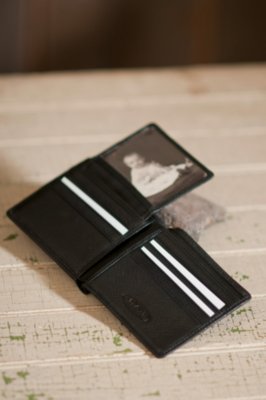 Leather Wallet with Removable ID Case