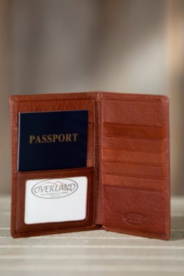 Passport Leather Wallet, BRANDY, Size 1 SIZE