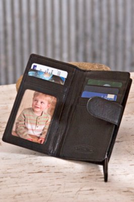 Card Case Leather Clutch Wallet