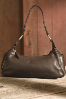 Women's Double Compartment Leather Hobo Handbag