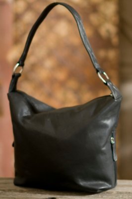 Women's Swirl Zip Top Leather Handbag