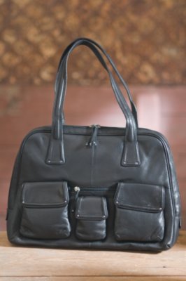 Zip Around Leather Tote Briefcase