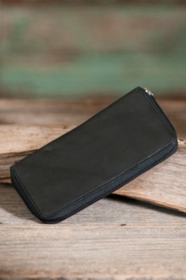 Women's Zip-Around Clutch Leather Wallet