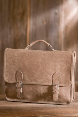 Distressed Leather Briefcase