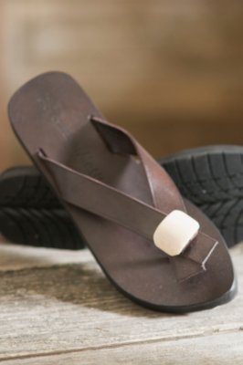 Women's Artisan Sandal with Buffalo Bone Bead