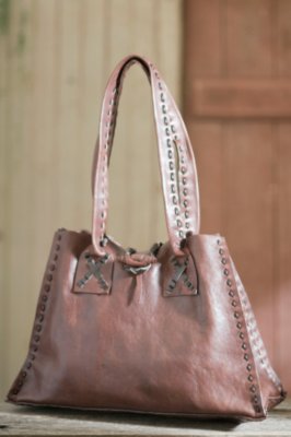 Handmade Leather Shopping Bag