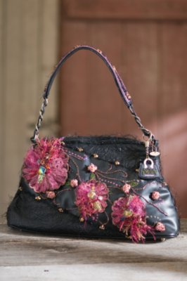 Rosey Cheeks Mary Frances Leather Handbag