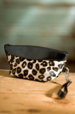 Women's Wristlet Cowhide Handbag