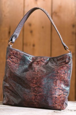 Women's City Slicker Leather Tote with Copper Nails