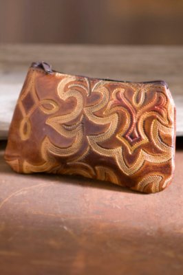 Women's Boot Leather Make Up Pouch