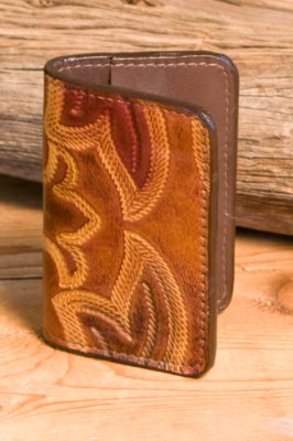 Boot Leather Card Case Wallet