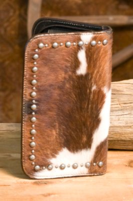Women's hair-On Cowhide Leather Messenger Clutch
